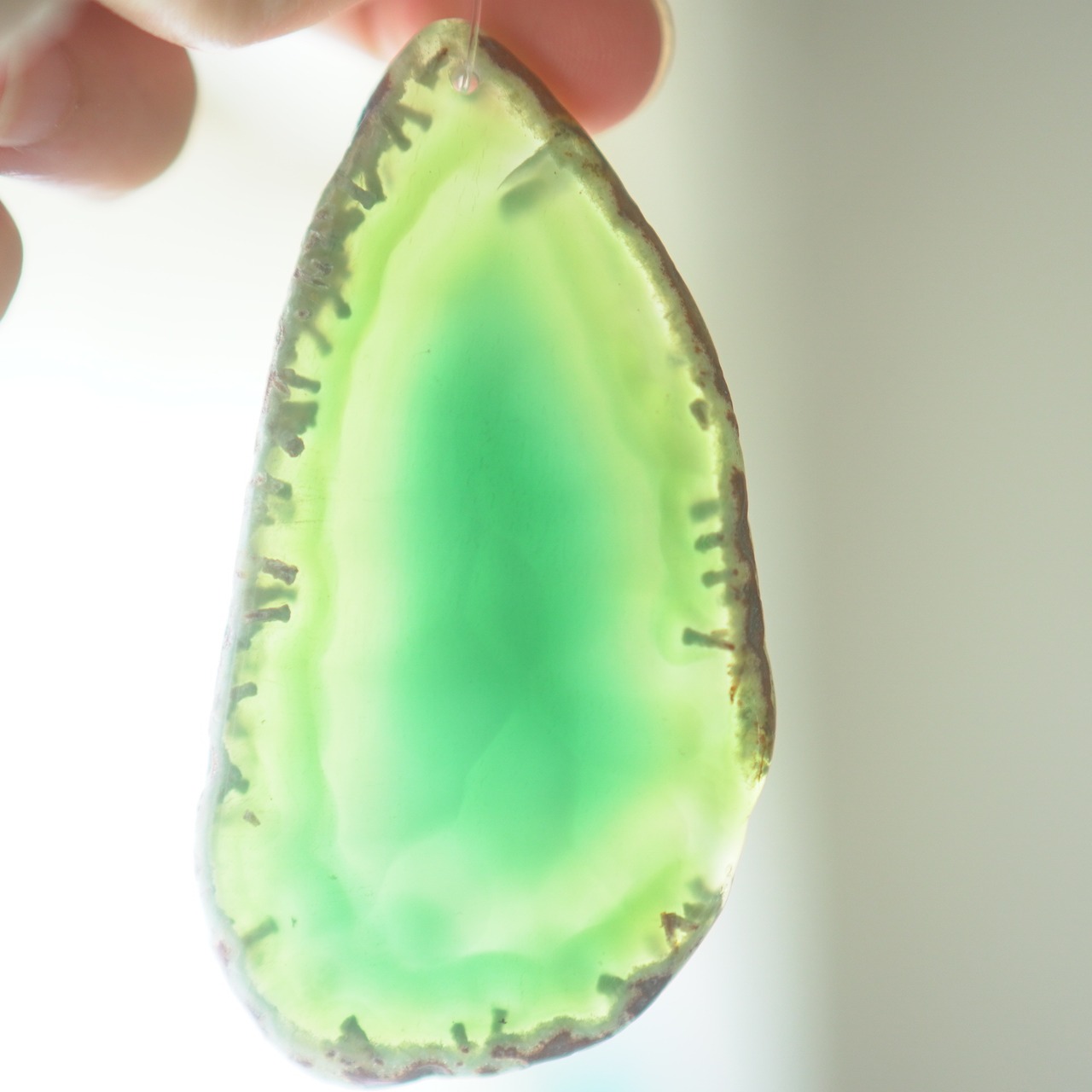 Crystal Green 02 - アゲートヒーリングチャイム / Agate Sun Catcher Wind Chime 878