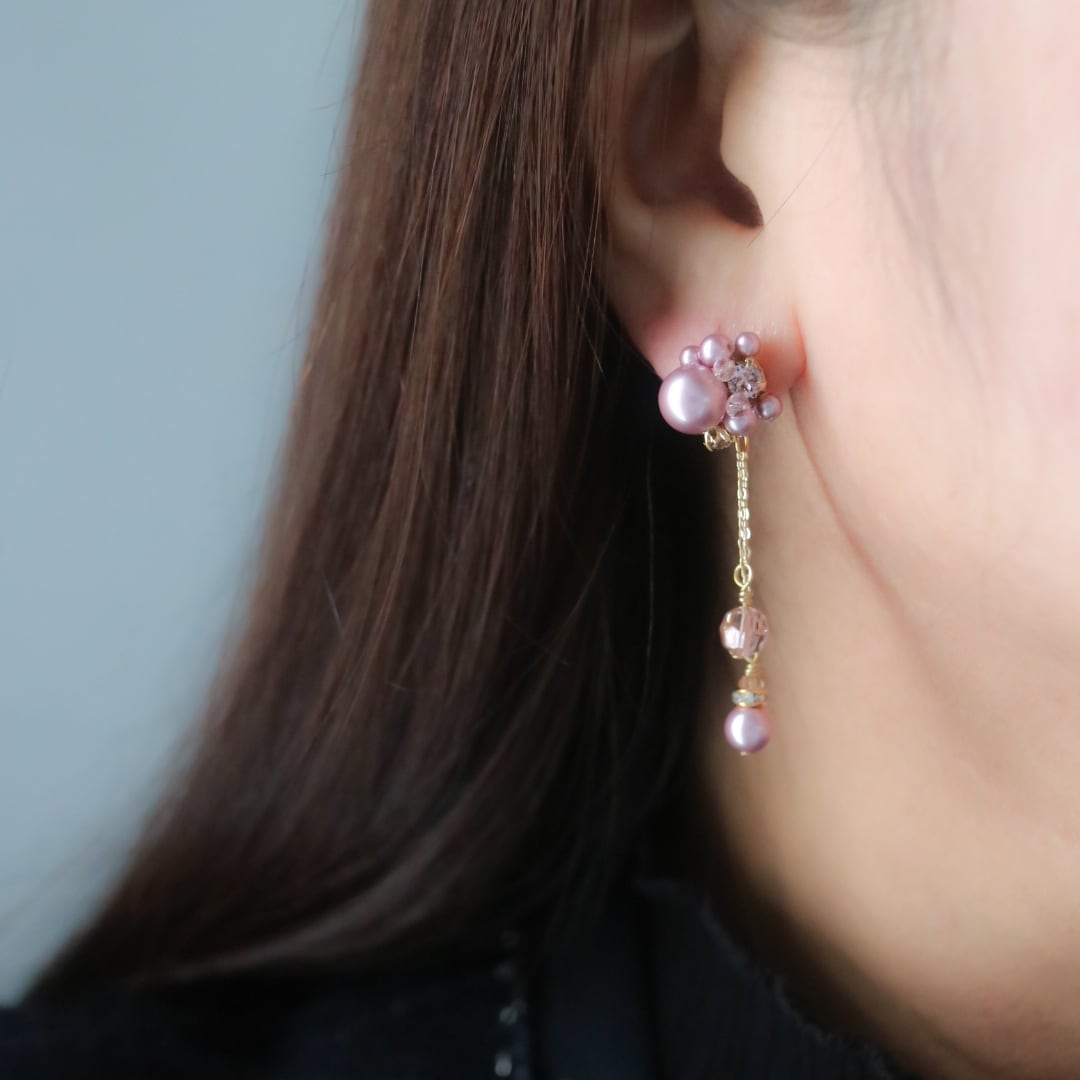 — Petite Élégance — ローズマカロン｜ピアス＆イヤリング