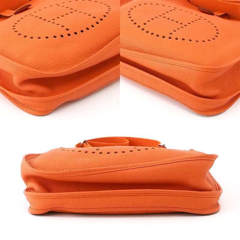 エルメス HERMES エブリン3 GM トリヨンクレマンス オレンジ ショルダーバッグ SV金具 T刻印(2015年製造) エルメス HERMES エブリン3 GM トリヨンクレマンス オレンジ