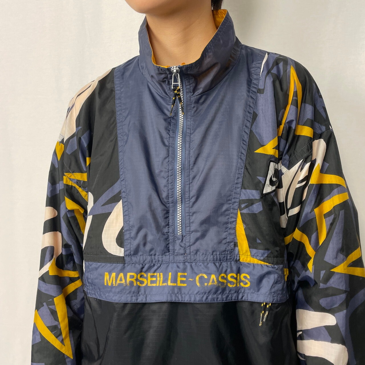 90年代 NIKE ナイキ 銀タグ ジオメトリックパターン リフレクターロゴ 