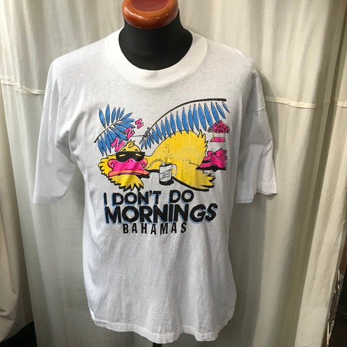 80's old SIDETWO BAHAMASプリントTシャツ　メンズL