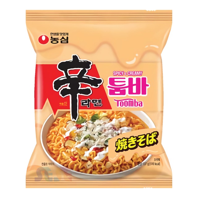 農心 辛ラーメン トゥーンバ 137g / クリームパスタ風焼きそば