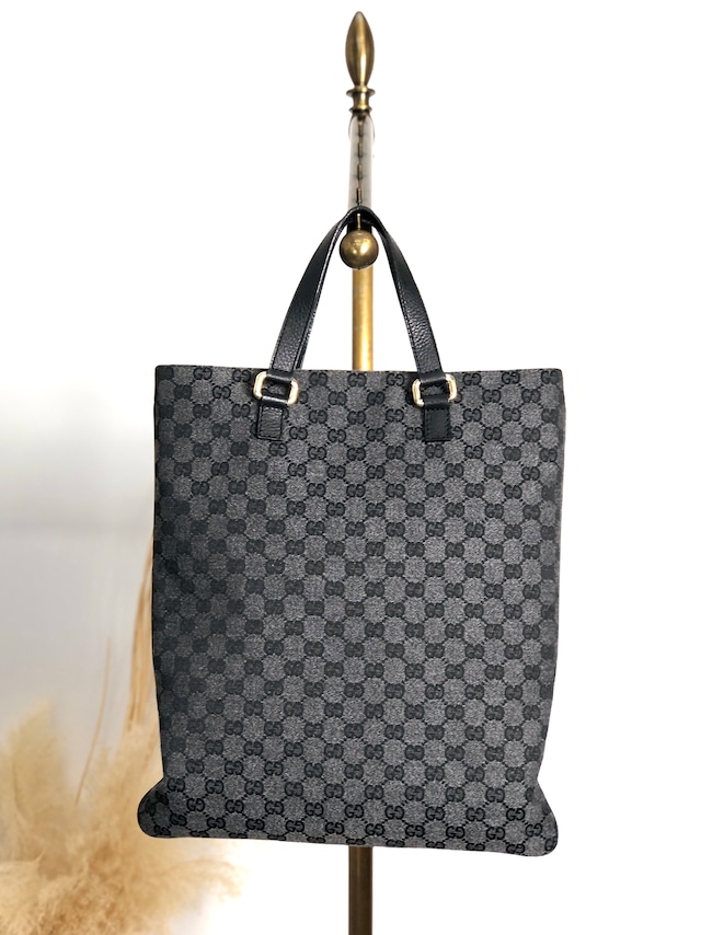 GUCCI グッチ GGキャンバス トートバッグ ブラック キャンバス vintage ヴィンテージ オールド 6trbey