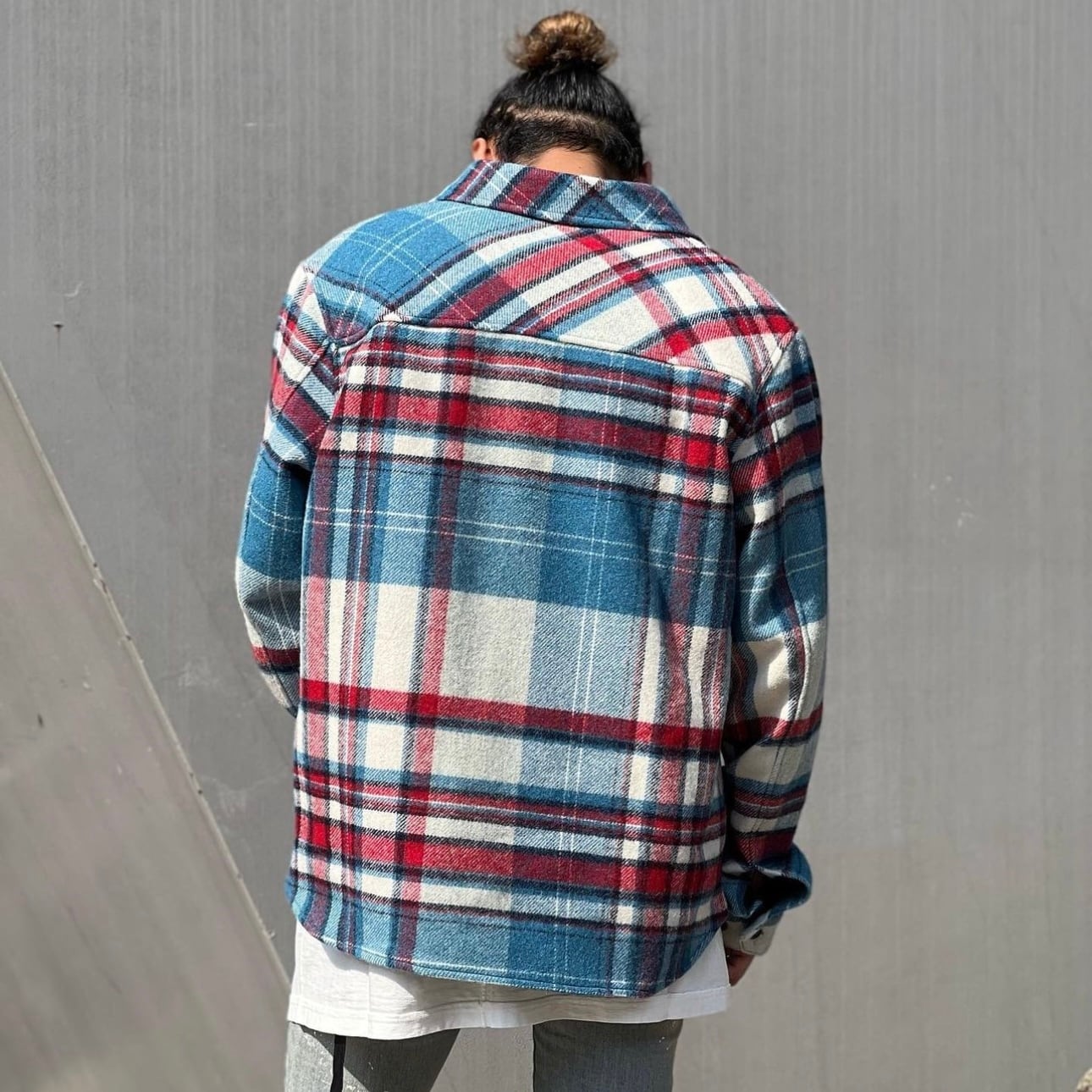 WE11DONE】CHECK ANORAK WOOL SHIRT | AYIN