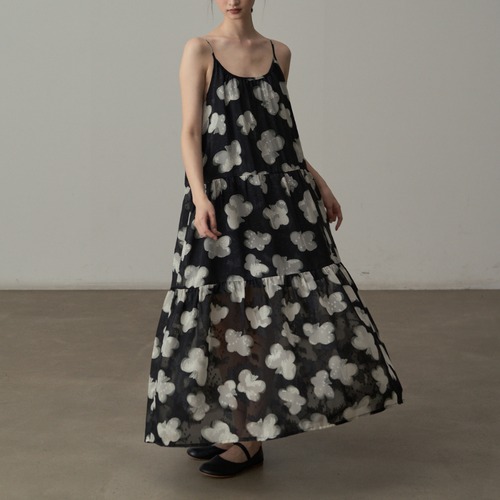floral sheer cami dress　L0547