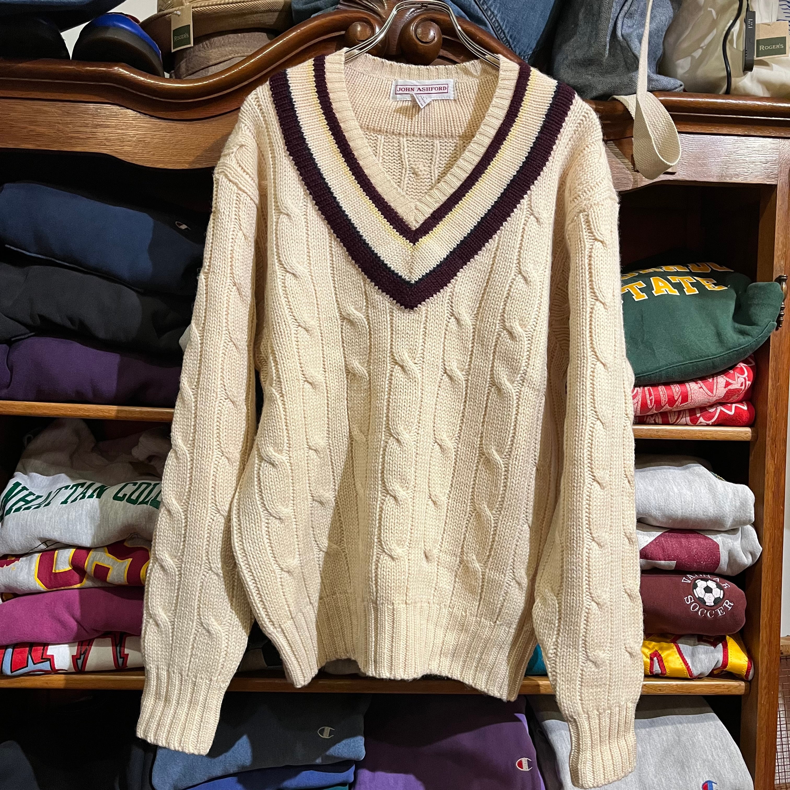 1990s JOHN ASHFORD childen knit sweater M D1007