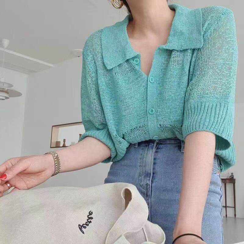 シアーニットシャツ　AJ1079-E02