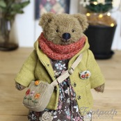 Vsb-40004 Emb beige bag brooch set