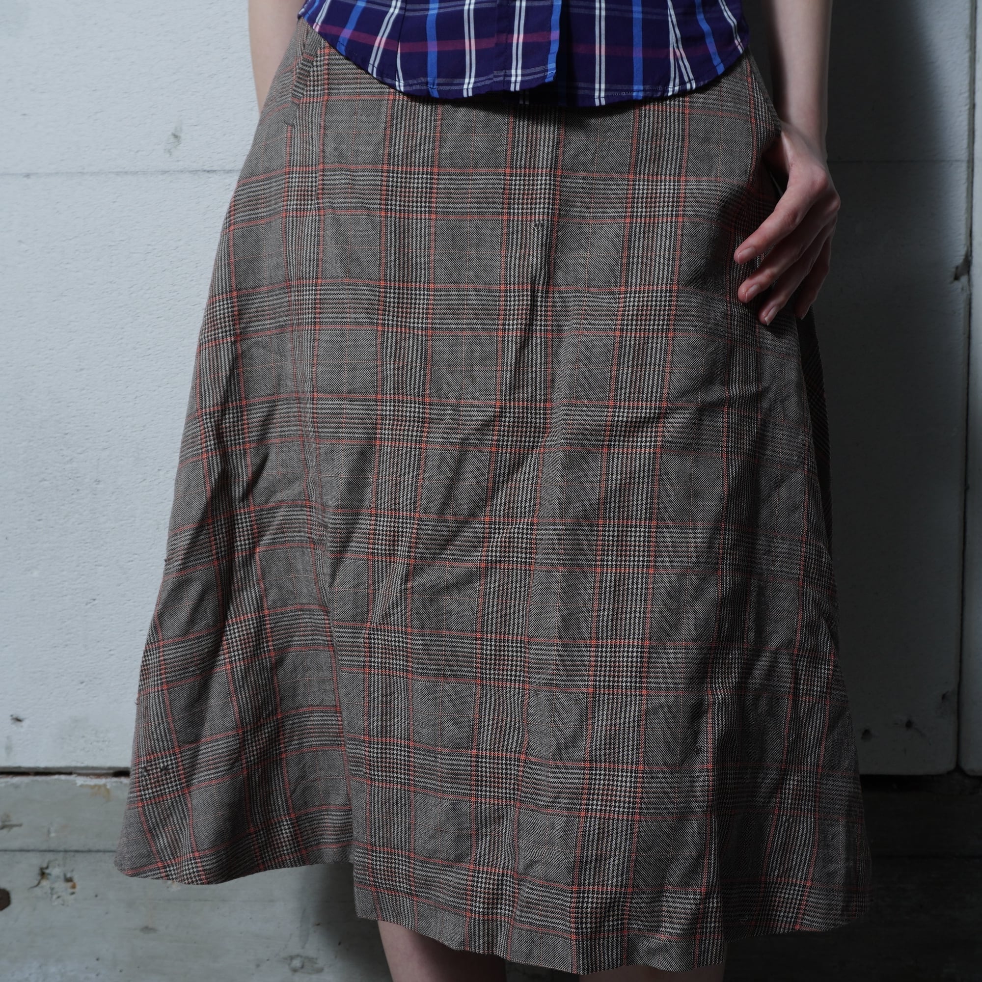 Vivienne Westwood チェック柄タイトスカート Vivienne Westwood】ヴィヴィアンウエストウッド チェック柄変形タイト
