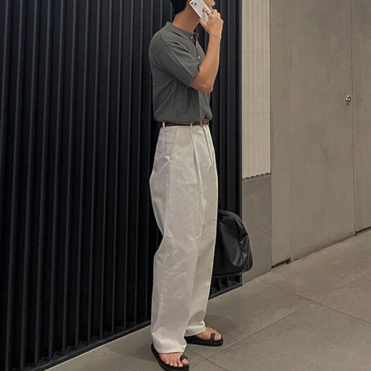 ケーブルニットポロシャツ　MT0080460