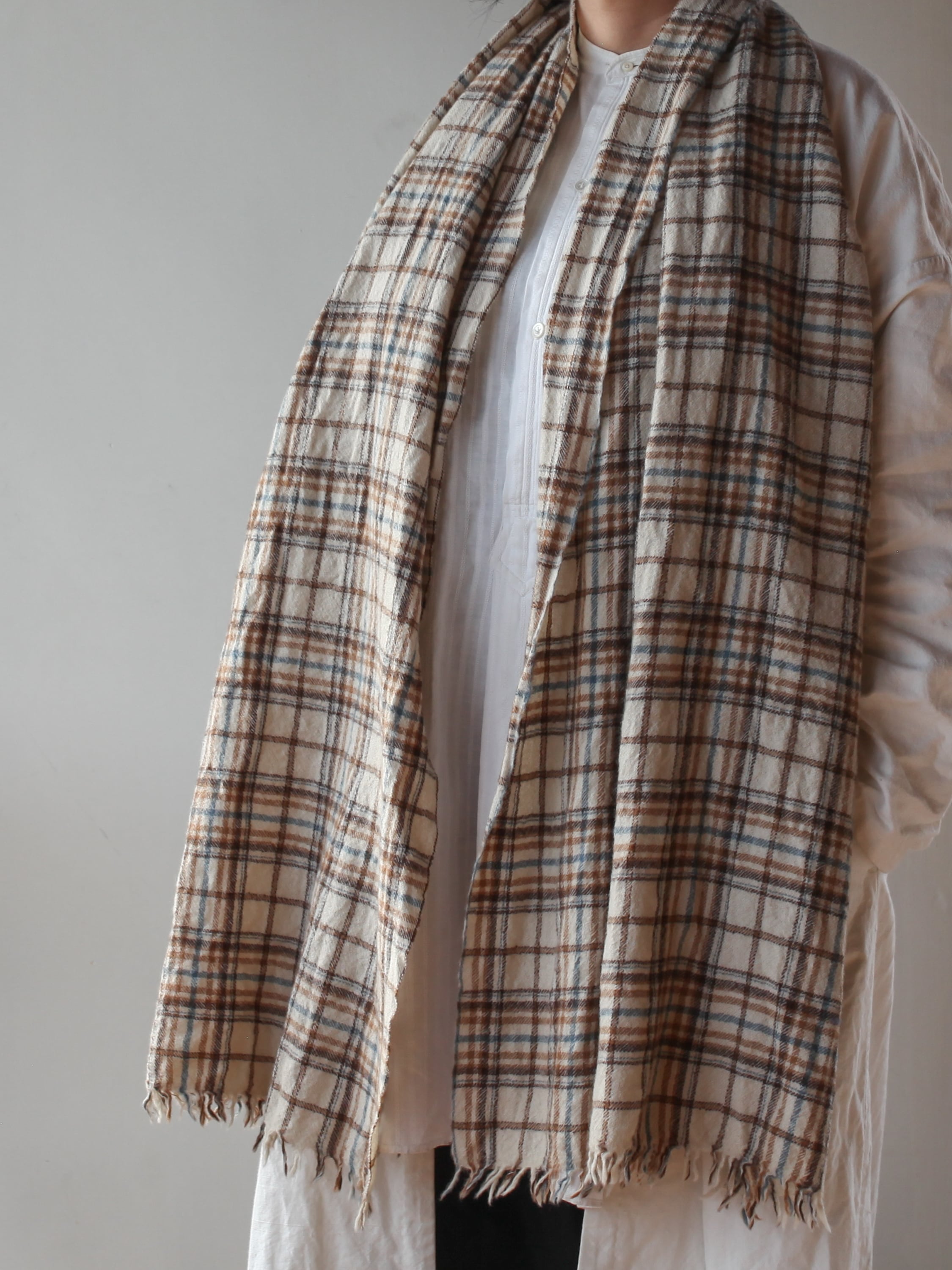 ローカリー LOCALLY |02032-1 check muffler : beige