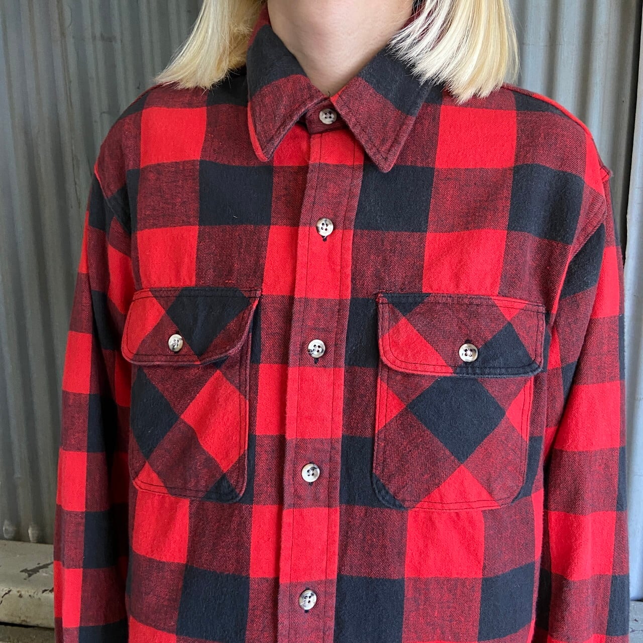 90年代 FIVE BROTHER ファイブブラザー バッファローチェック柄 長袖