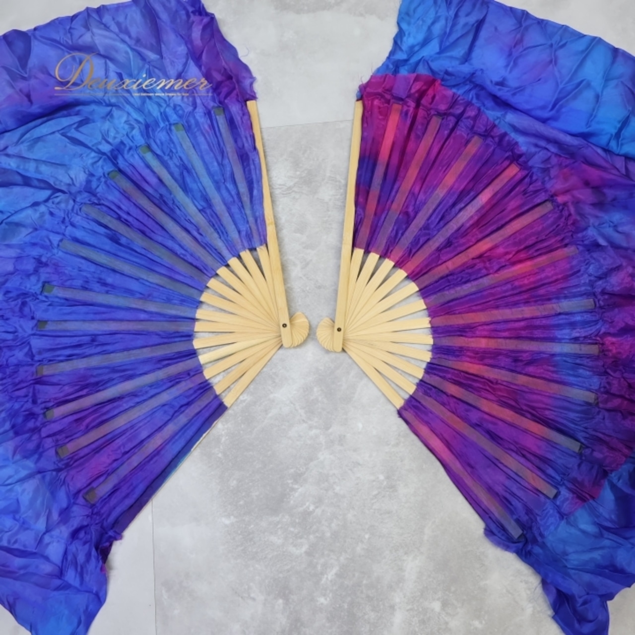 ベリーダンス 小物 まとめ売り 5点セット ファンベール ベール ブルー系 カラフル ダンス小物 ダンス用 鮮やか グラデーション 民族舞踏 セット売り 小道具 イエロー系 グリーン系 パープル系