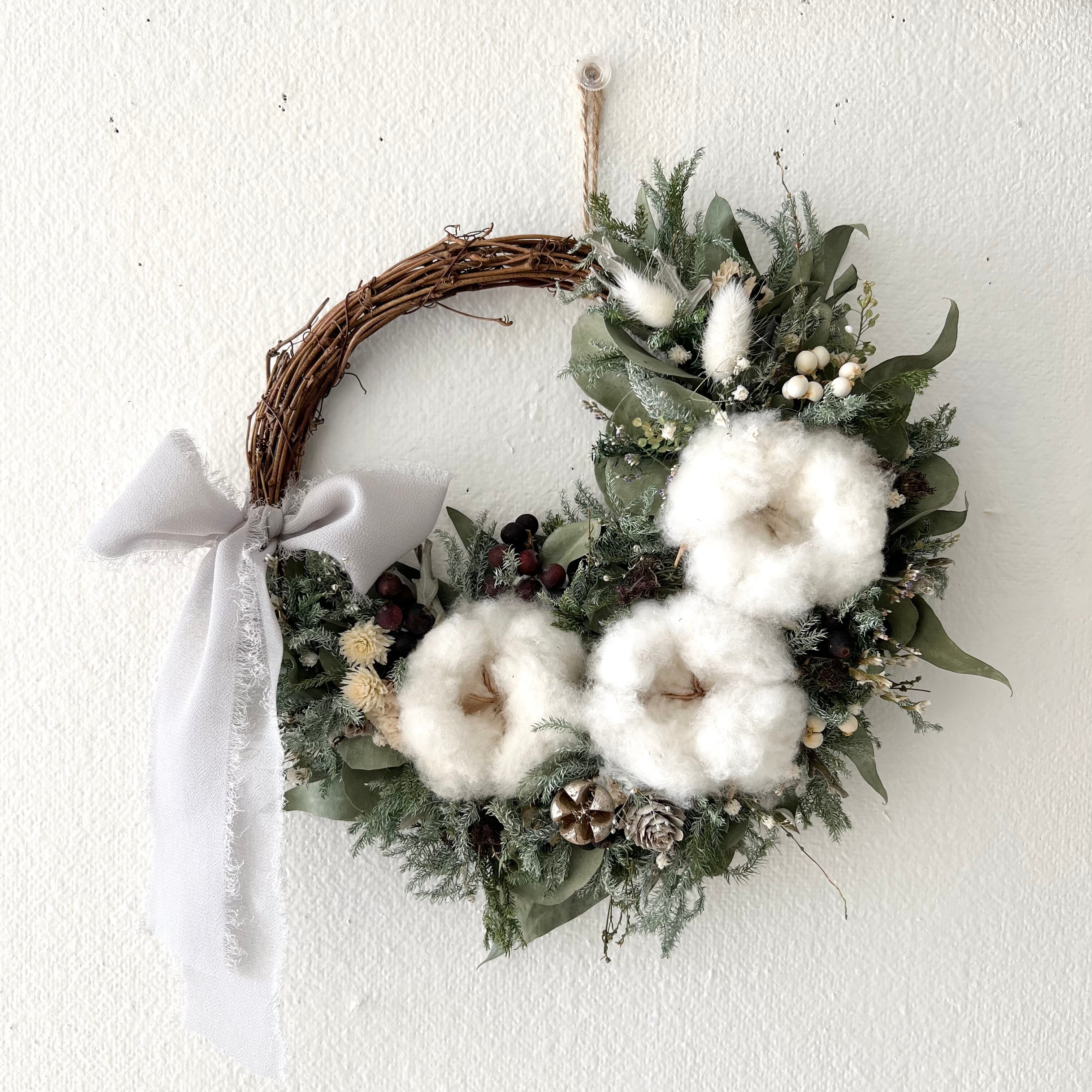 ドライフラワーリース◇winter white◇◇◇プレゼント(カラーが ドライフラワーリース◇winter white◇◇◇プレゼント(カラーが