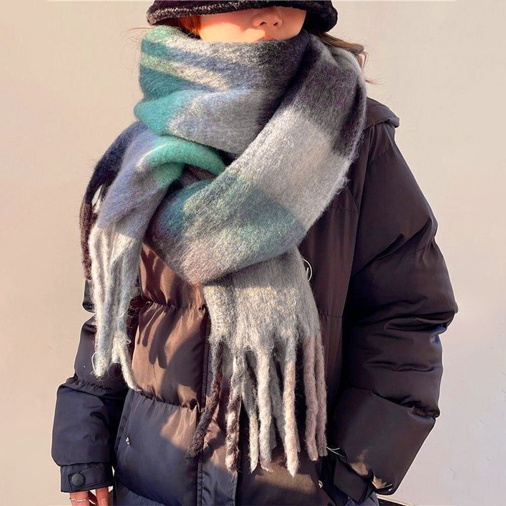 カシミヤ風 マフラー レディース 大判 秋冬 防寒 保温 おしゃれ 大人 かわいい きれいめ フェミニン チェック柄 ストール 大人可愛い 大人女子