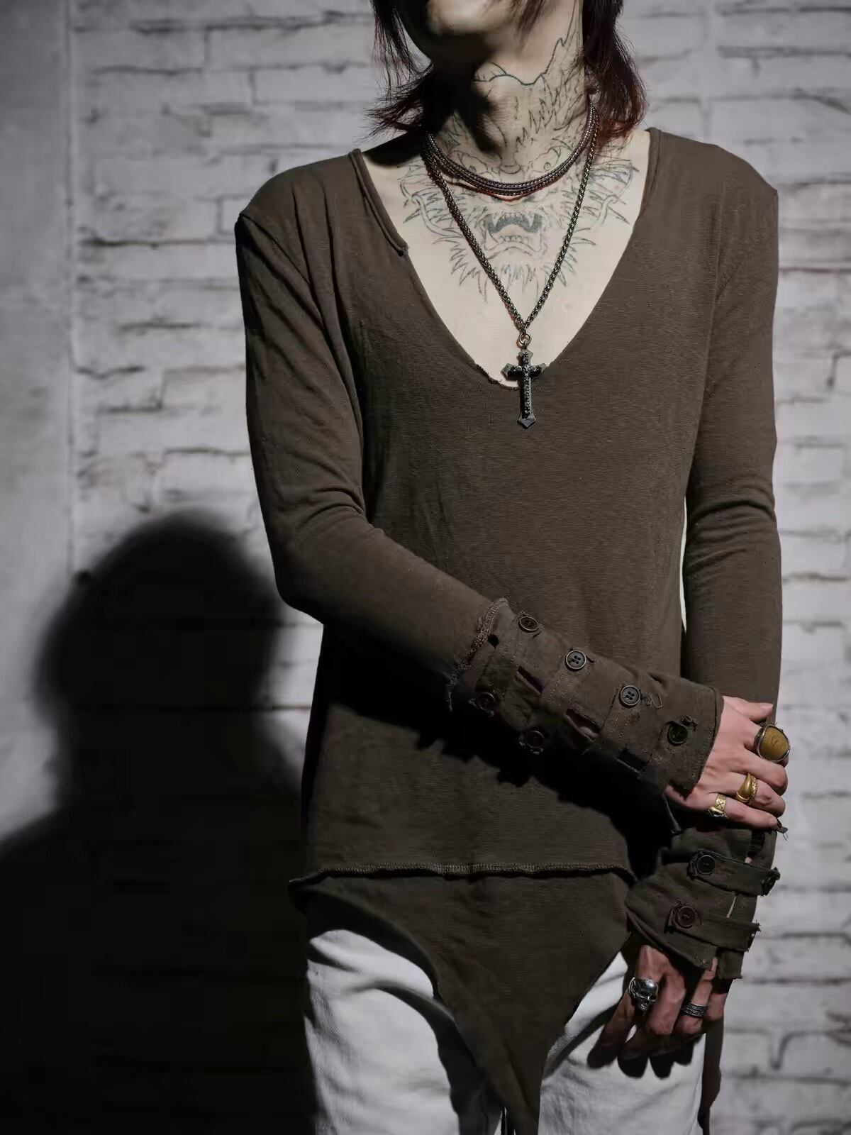 Y2K Shadow Cross Studded Shoulder Bag | Juns garment service
