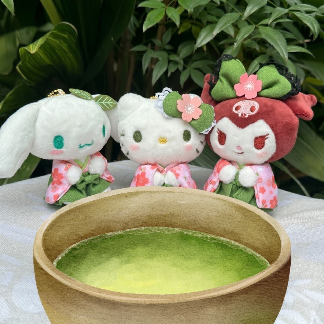 抹茶着物 ハローキティ マスコットぬいぐるみ｜日本限定・正規品