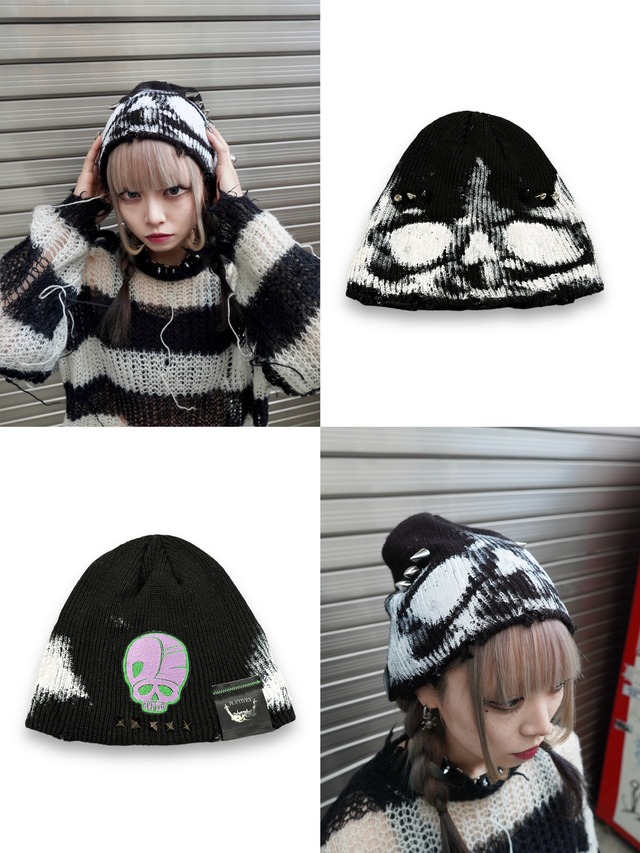 【RUPTIVEY】horned skull beanie ”陸骸”