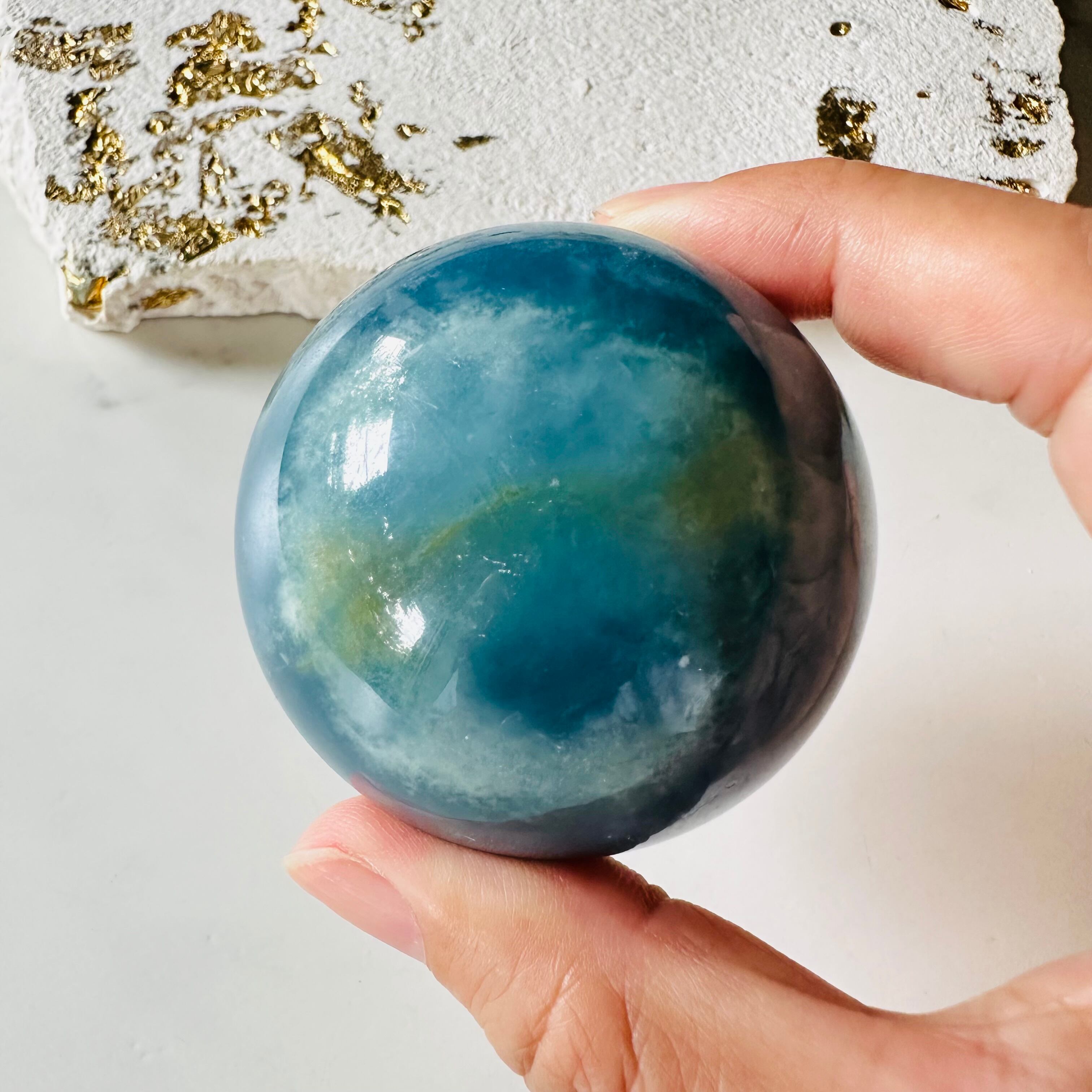 ブルーオニキススフィア Φ52mm | Mt.Sophia 天然石屋さん／マウント