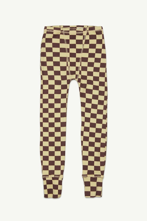 《main story 2024SS》Rib Legging / Lemongrass Check