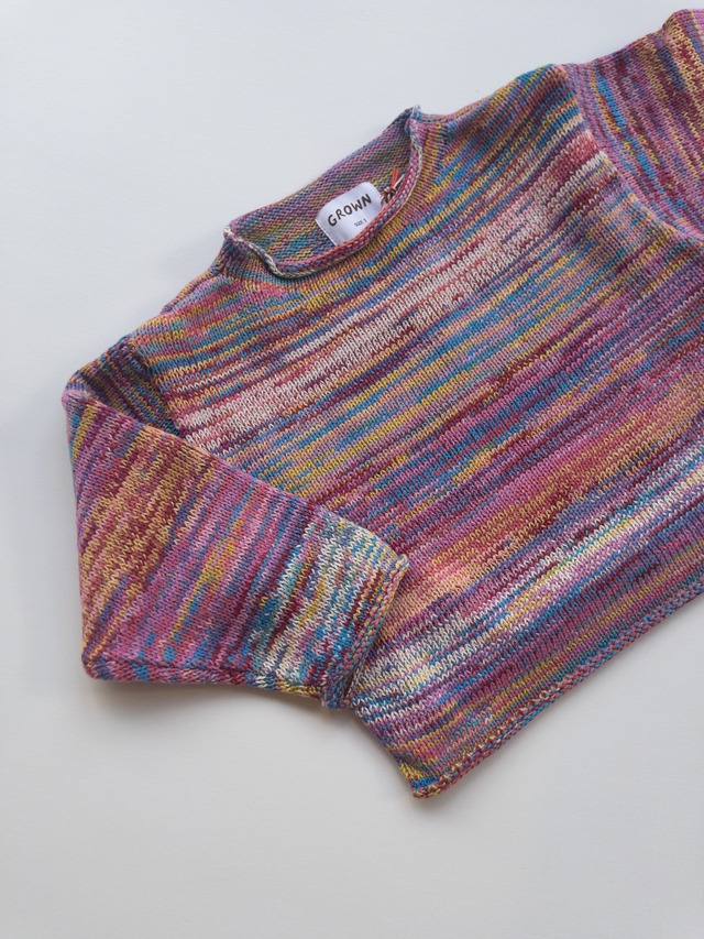 《即納》GROWN/ Knitted Pull Over - Rainbow