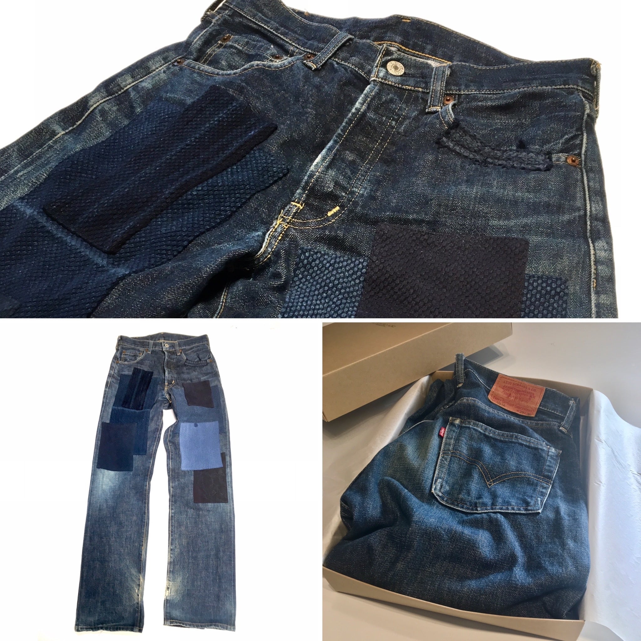 【SALE】Levi'sリーバイス 503B XX デニムパンツ W29 ビッグE 赤耳 ジーンズ ジーパン リメイク 藍染 remake