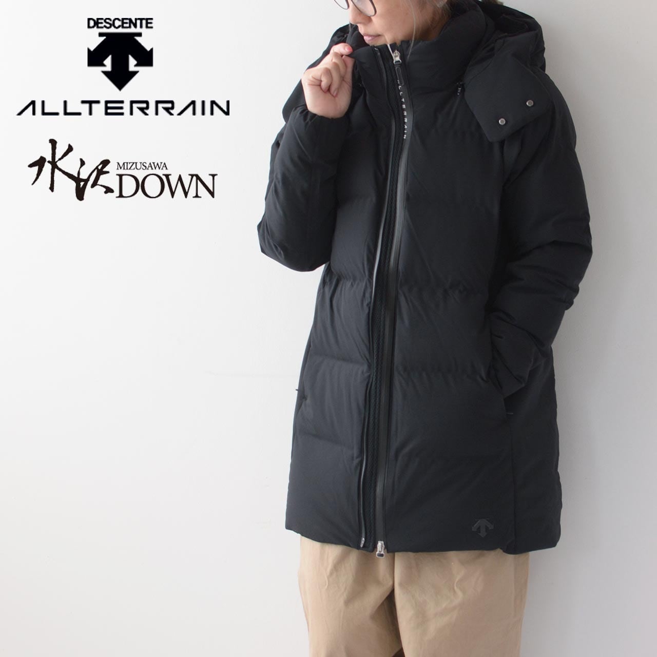 DESCENTE DOWN JACKT P COAT 黒 XL