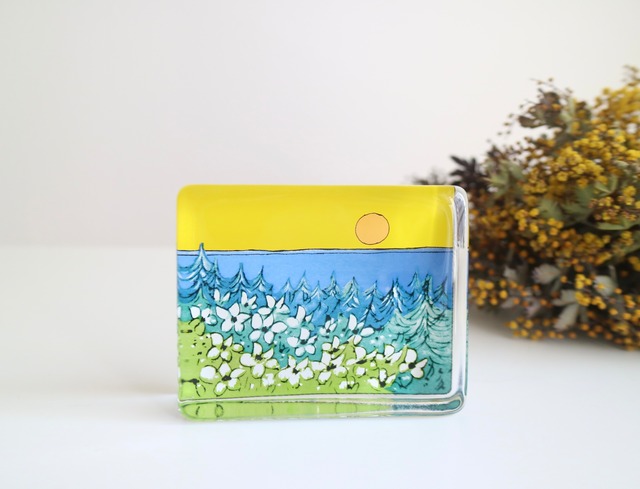 iittala / Heljä  ガラスカード / Lämpö Auringon  小 No.6669