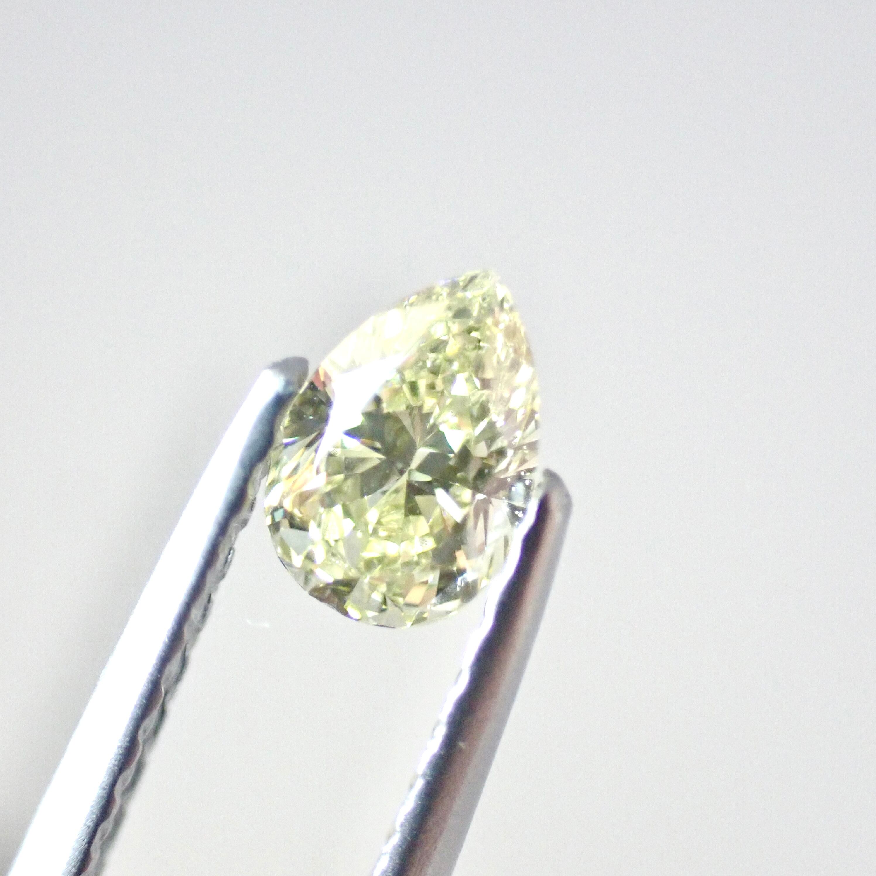 【希少】Fancy Light Yellow 0.313ct ダイヤ ダイヤモンド ルース 裸石 天然 ￼￼￼￼￼￼￼￼中央宝石研究所ソーティング