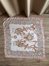 MADE IN ITALY pale pink silk scarf-5228-4