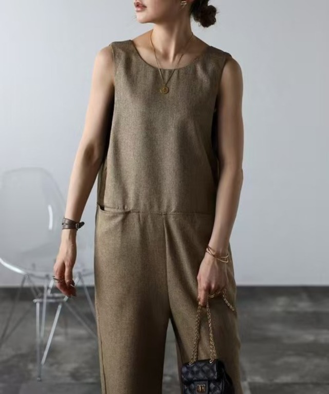 【オールインワン】 オールインワン サロペット レディース 春 夏 秋 冬 20代 30代 40代 おしゃれ きれいめ 可愛い ロンパース オーバーオール ジャンプスーツ レディース デニム ノースリーブ ハイウェスト ワイドパンツ レディース リゾート ビーチ 海 大人 可愛い ベージュ ブラック 黒