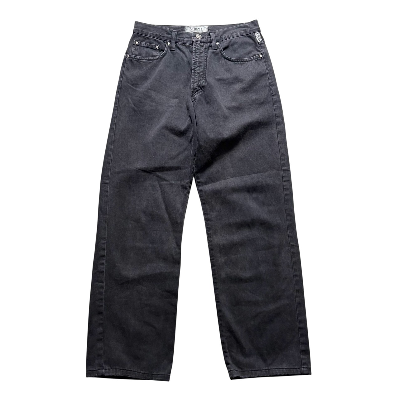 VERSACE JEANS SIGNATURE black twill pants