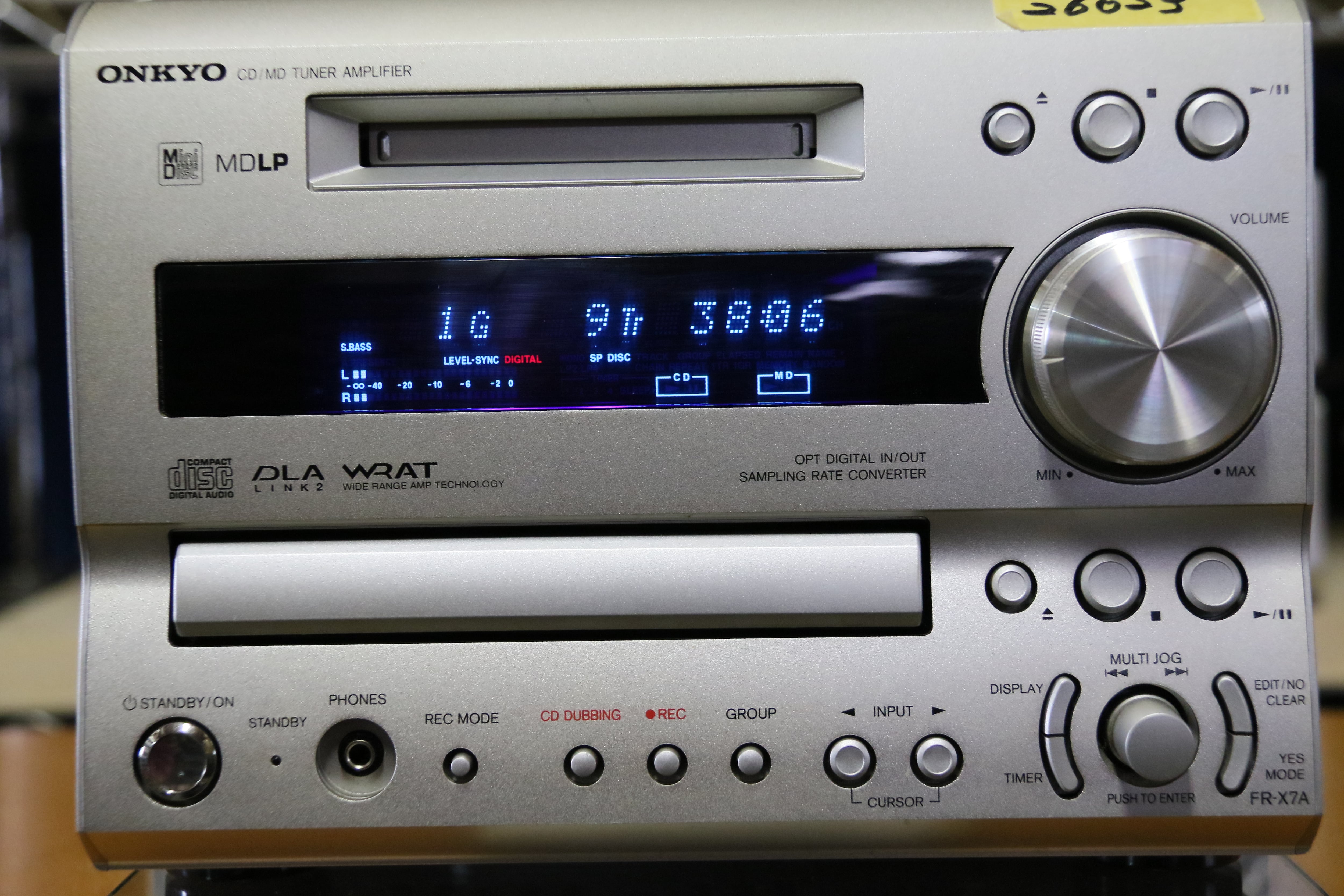 ONKYO ミニコンポ CD MDプレーヤー ミニコンポの代表機！】ONKYO FR-X7A ユニット単体 CD/MD/ﾁｭﾅ/ｱﾝﾌﾟ（管