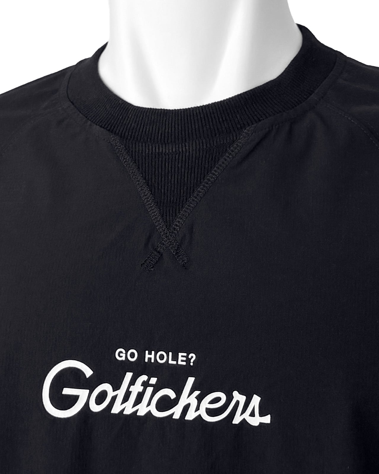 HOLE 619] HOOD HAT × Golfickers Pullover -Black- | Golfickers