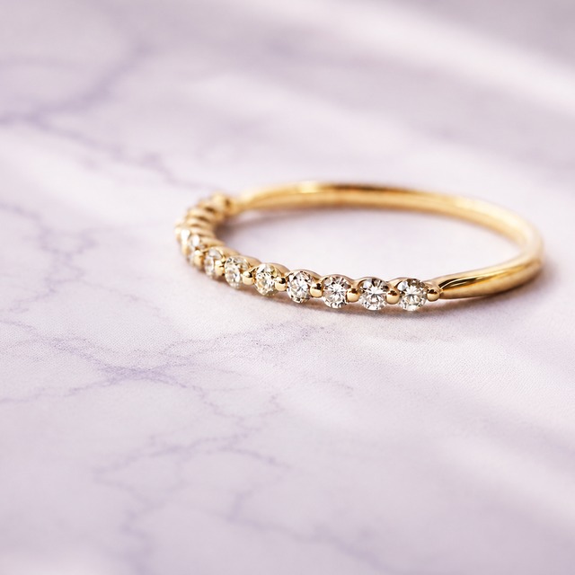 【DEW】 Diamond Half Eternity Ring