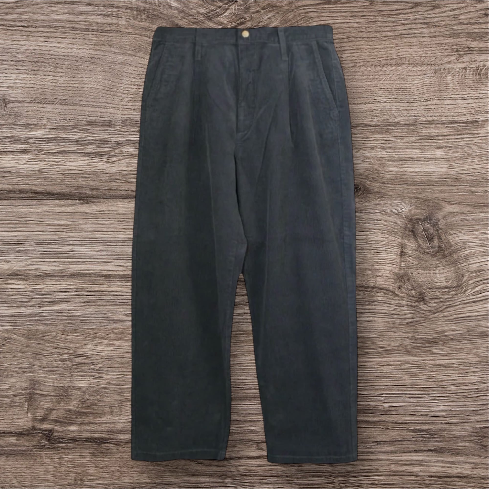 エディットクロージング　CORDUROY VINTAGE SLACKS ブラック 2025 Winter 最新作】Corduroy vintage slacks（コーデュロイ