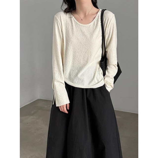 side-ribbon jacquard cutsew