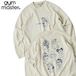 gym master ジムマスター 10oz ピグメントスウェット In My Heart ロンTEE 長袖Tシャツ メンズ レディース コットン100% LOVE&PEACE クルーネック トップス 833773 ナチュラル
