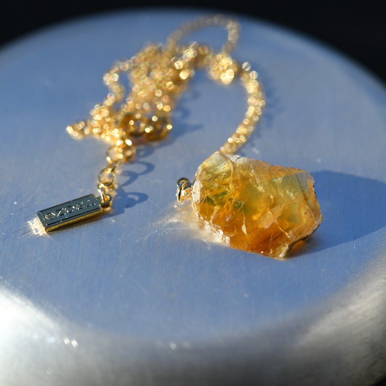 14kgf agate gold necklace 天然石