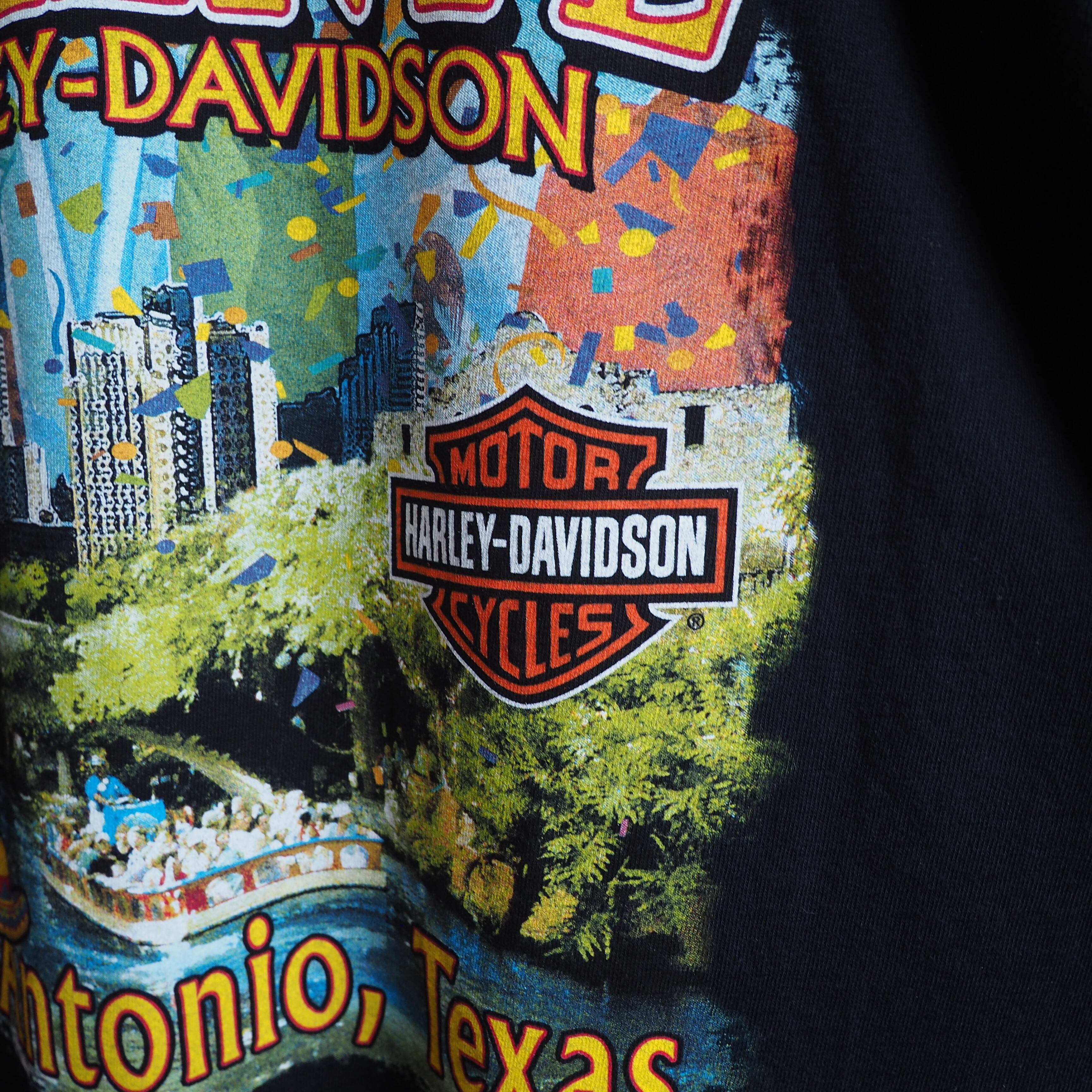 ” Harley-Davidson ” Casino printed Black loose Tee (made in Usa)