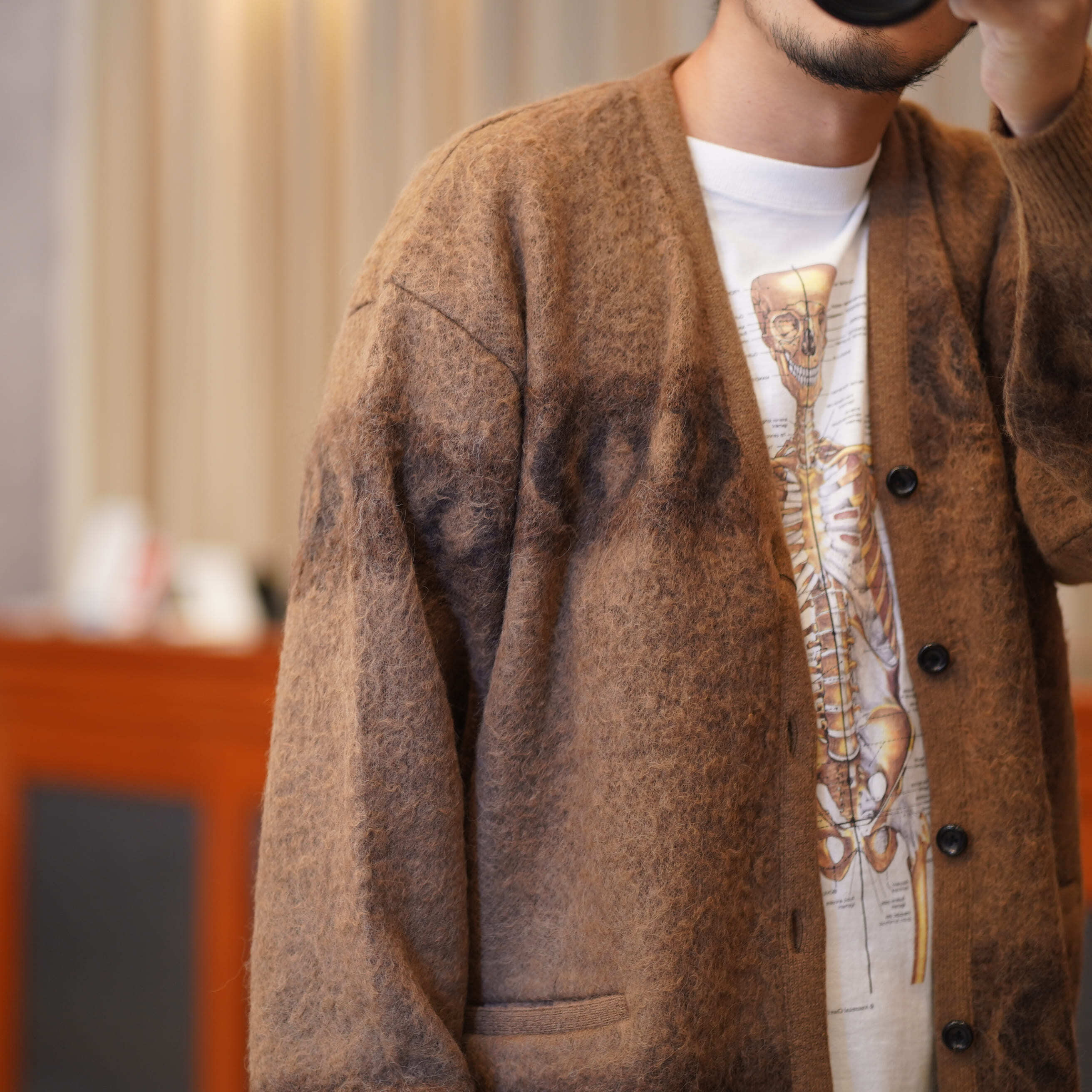 JJAUBERGE / BASQUIAT ファブリック カーディガン JEAN-MICHEL