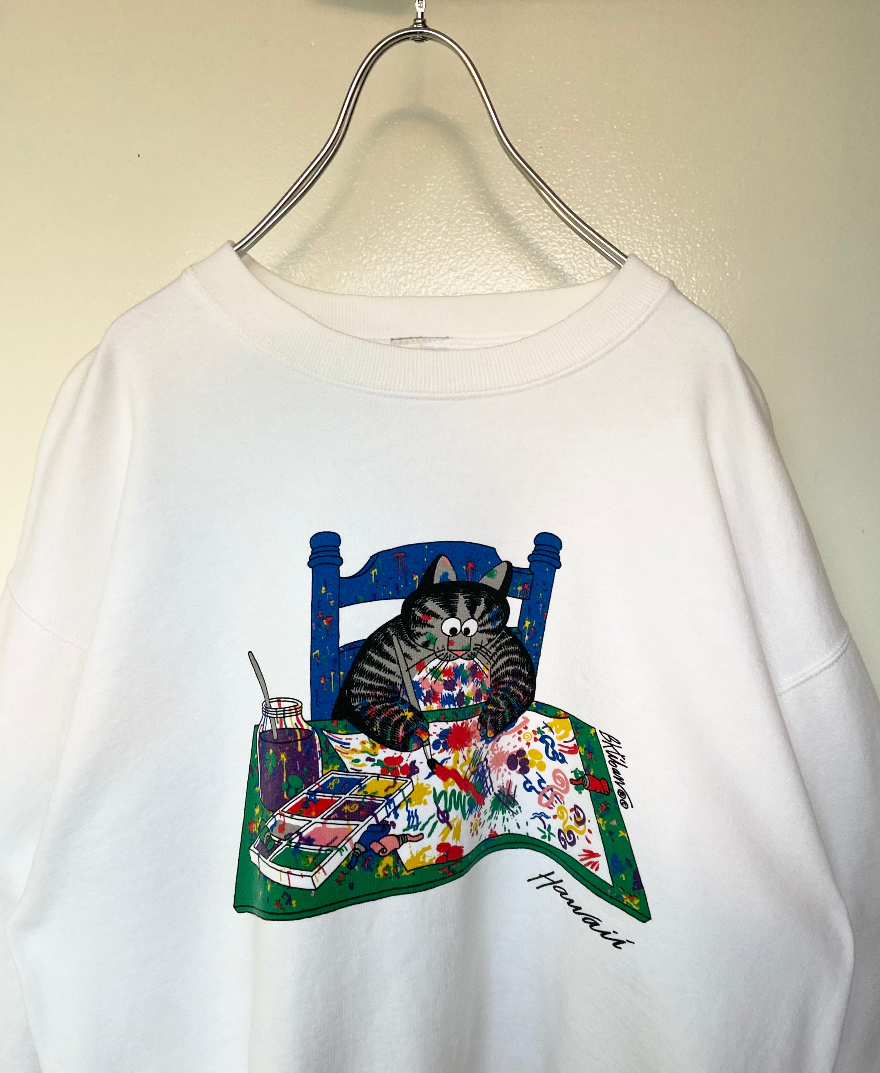 90s USA CRAZY SHIRTクリバンキャット ビンテージ トレーナー