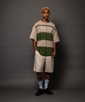 【数量限定販売 】紫染めニットTシャツ Grape