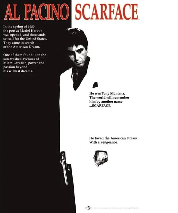 スカーフェイス Scarface 映画 輸入ポスター 61cm x 91.5cm POSP30091