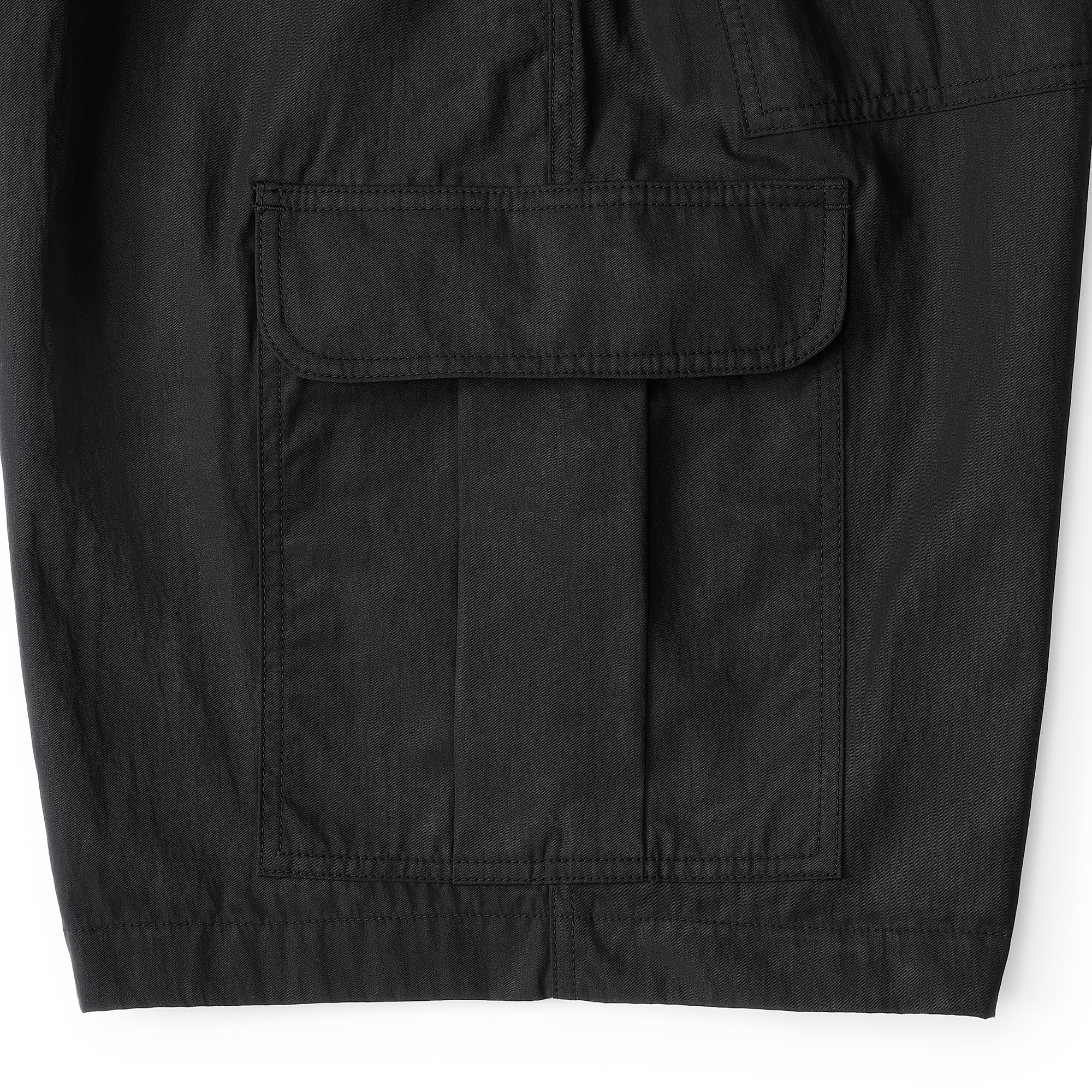 everyone cotton nylon cargo shorts (BLACK) | everyone