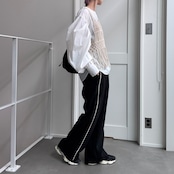 【受注予約:3月上旬入荷予定】サイドラインストレートイージーPT/ブラック