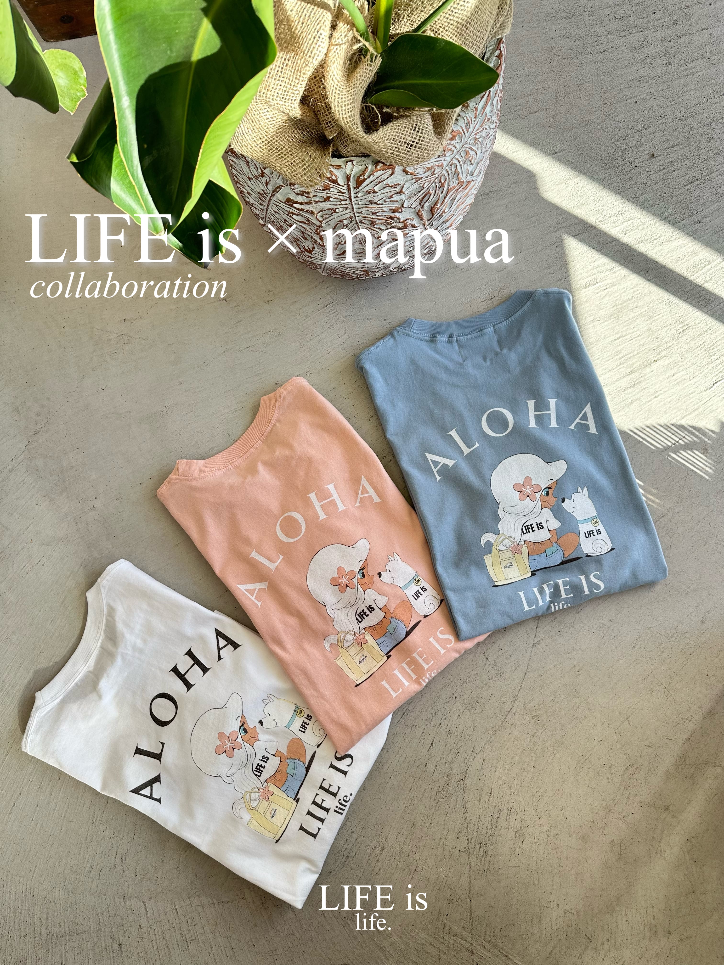 LIFE is × mapuaコラボ Lani ロンT ¥7,990(8,789)