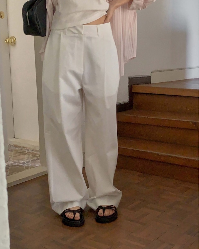 ハイウエストワイドストレートパンツ