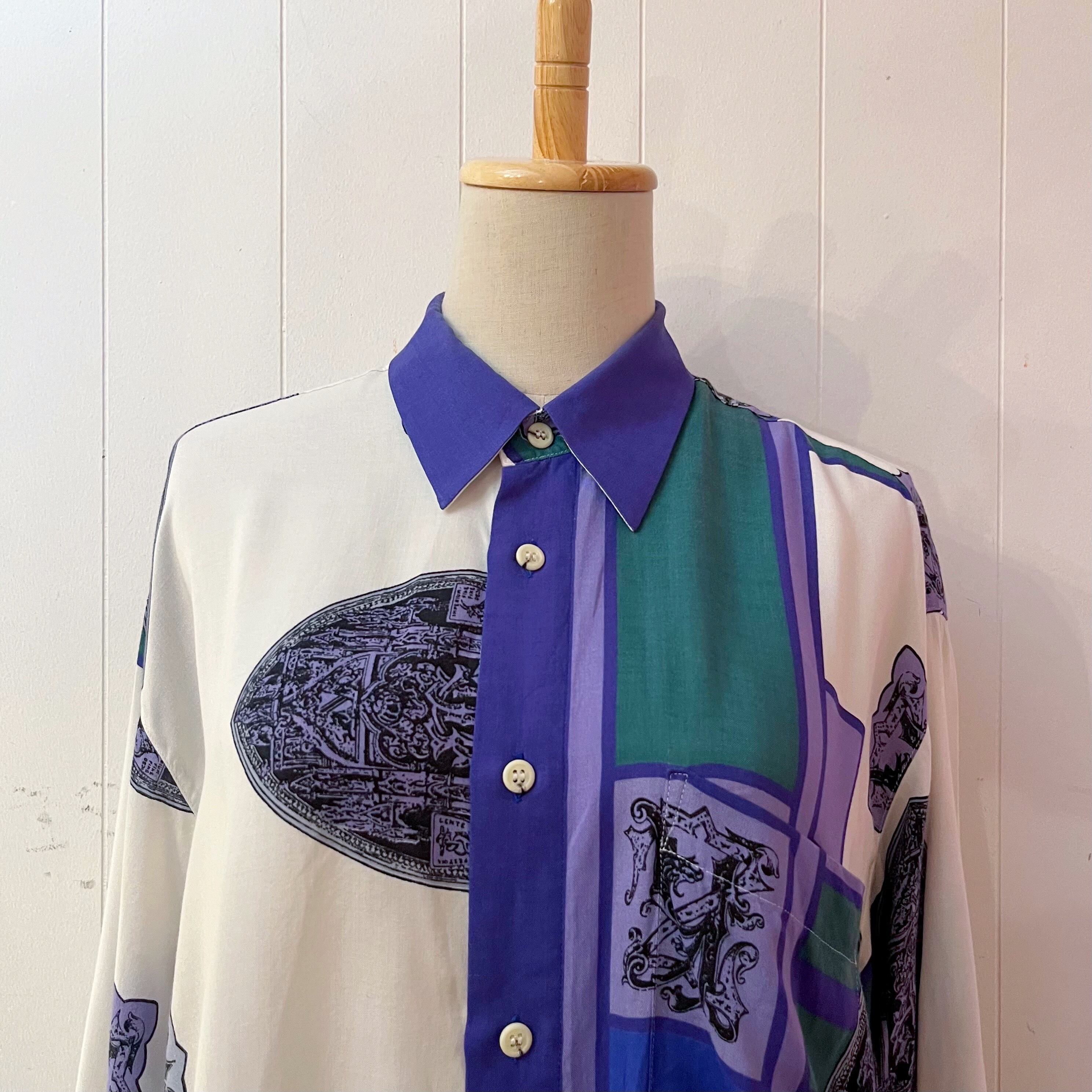 geometric pattern mens shirt