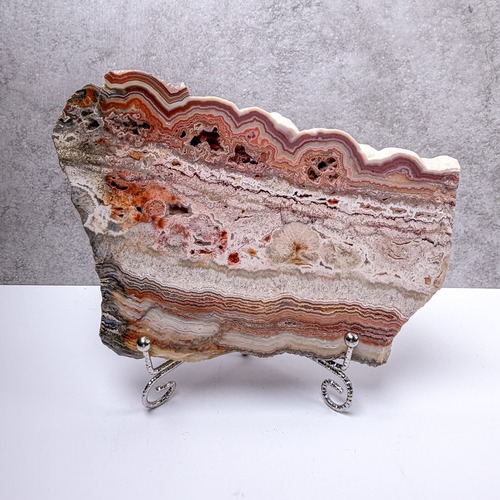 ピンククレイジーレースアゲート01 スラブ ＊ Agate ＊ 天然石